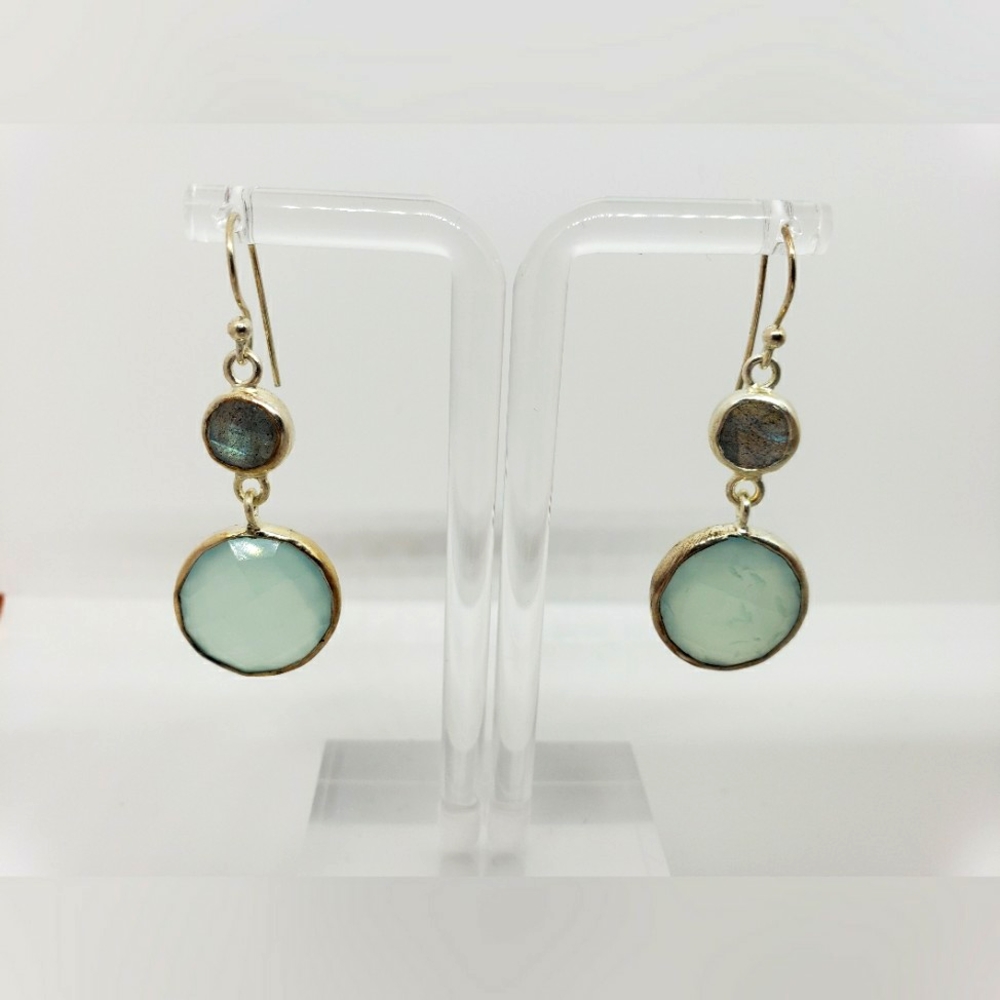 Sterling Gemstone Drop Earrings